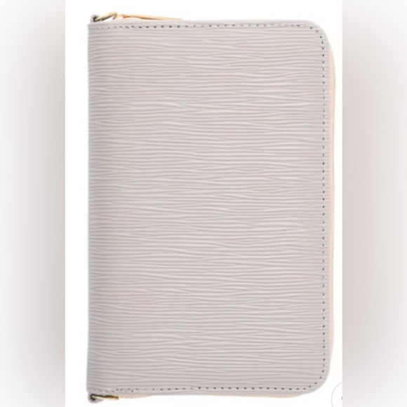 Elegant light Gray Textured Cash Wallet binder Planner - Picture 1 of 4